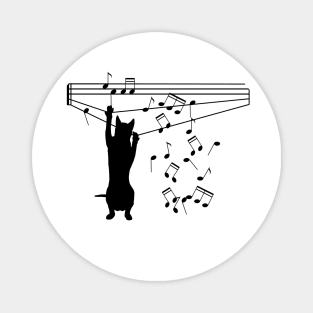 cat lover musical  note gifts Magnet